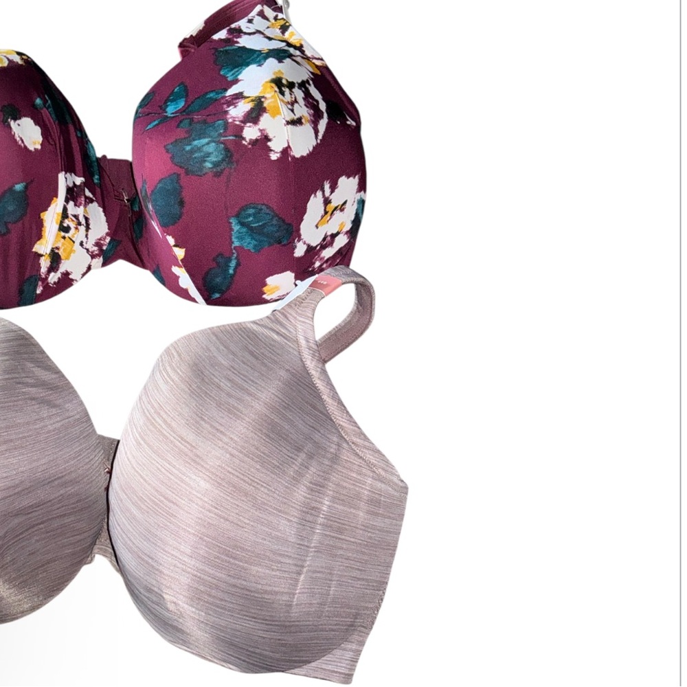 Cacique Lane Bryant 44G Bra Bundle NWT Lightly Lined Full Coverage Floral Taupe - Picture 3 of 11